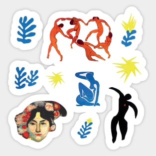 Matisse Art Collage Pattern Sticker